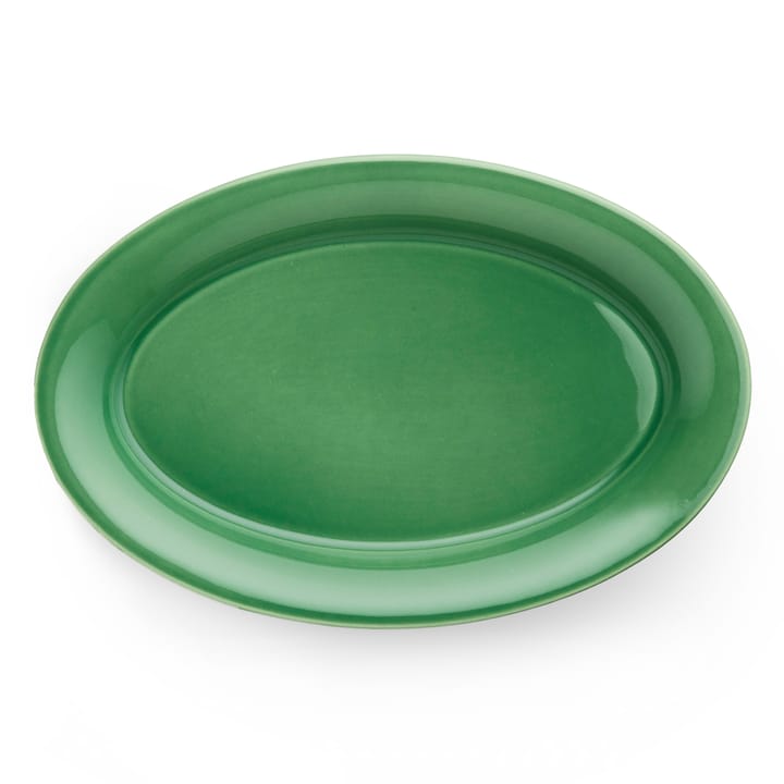 Ursula oval tallerken 18,5x28 cm, Mørkegrøn Kähler
