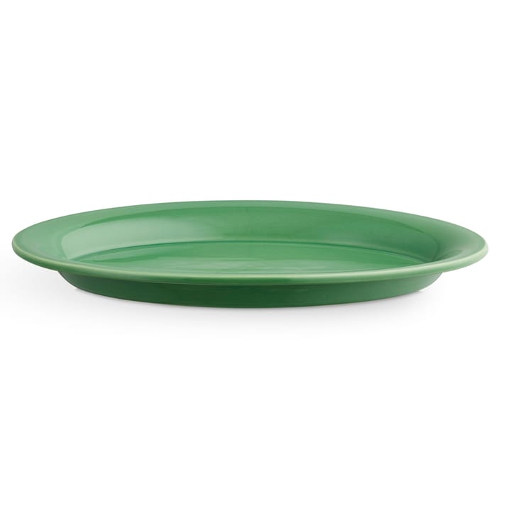 Ursula oval tallerken 18,5x28 cm, Mørkegrøn Kähler