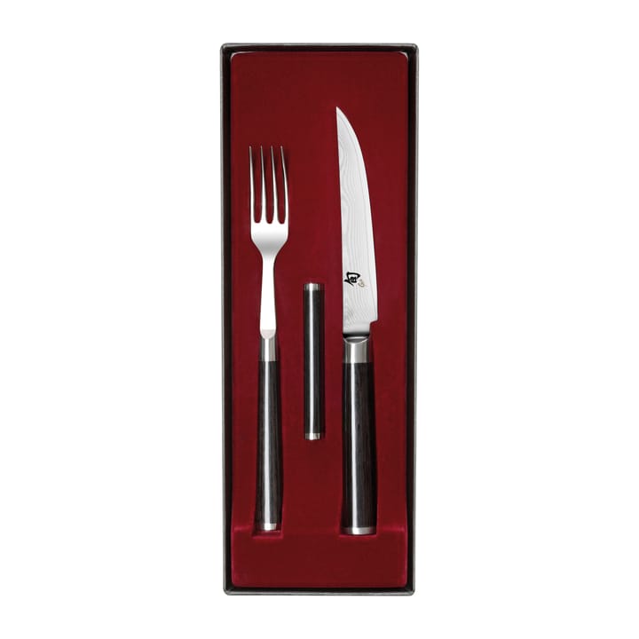 Kai Shun Classic kniv &amp; gaffel sæt - Krom/Sort - Kai