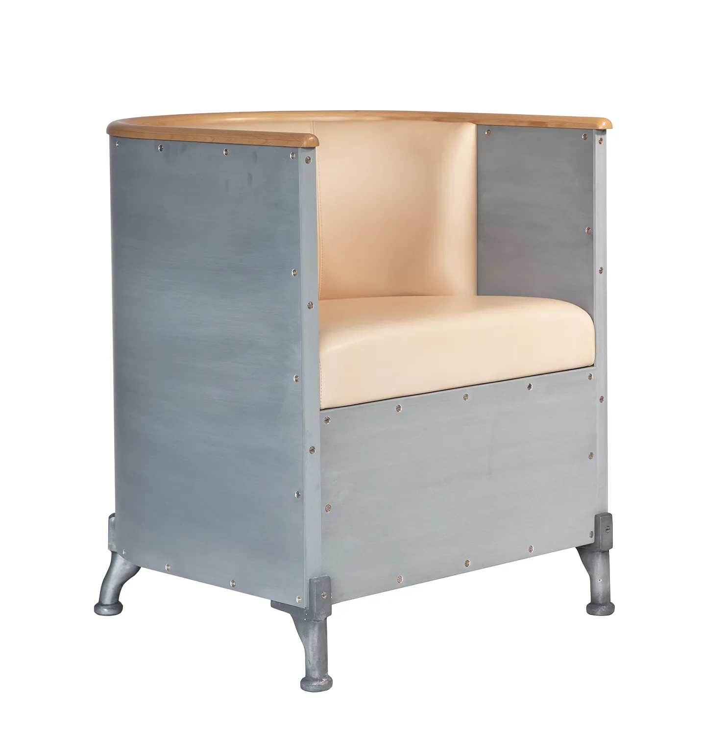 Aluminium Etch lænestol, Tärnsjö natural-etch aluminium-beech Källemo