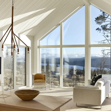Aluminium lænestol poleret - Læder Tärnsjö natur-bog - Källemo