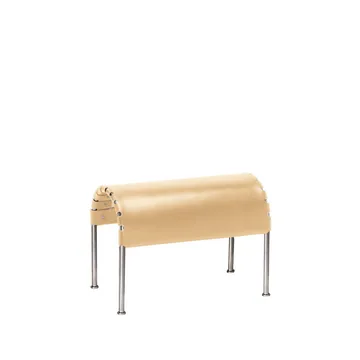 Bruno fodskammel - Kærnlæder natur-kromstel - Källemo