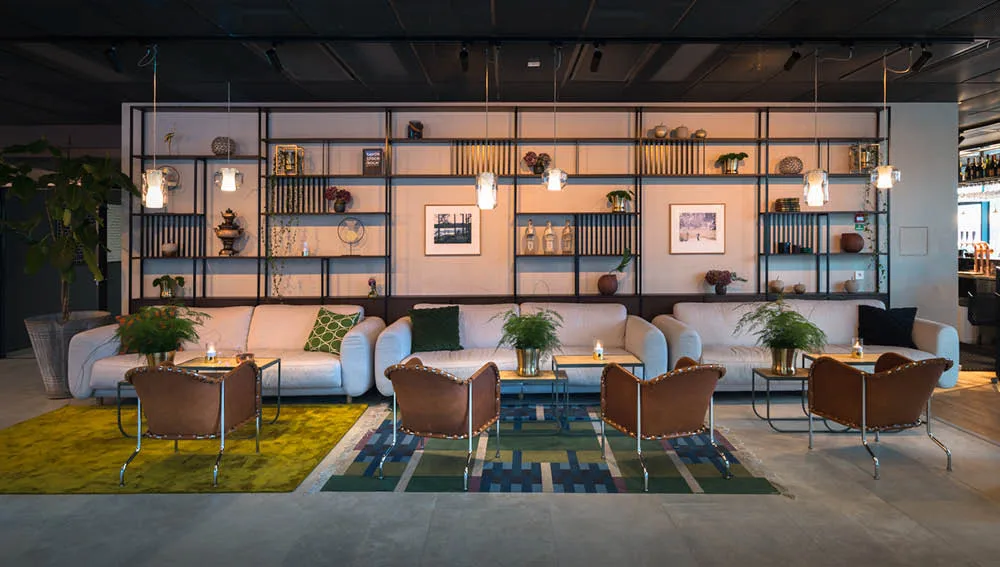 Bruno lænestol, Kærnelæder cognac-krom Källemo