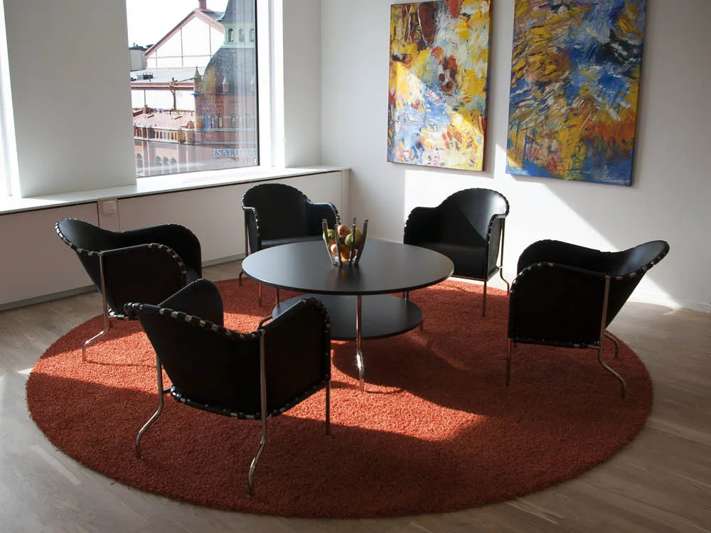 Bruno lænestol, Kærnelæder sort-krom Källemo