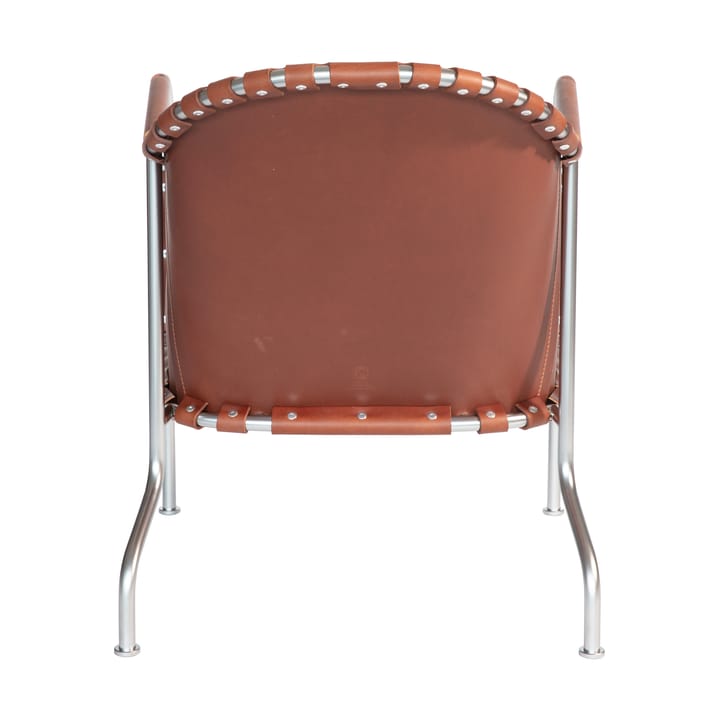 Bruno lænestol, Læder brun vintage-mat chrome Källemo