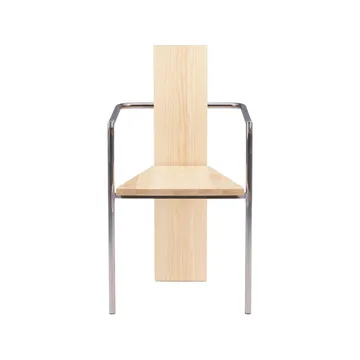 Concrete karmstol - Ask-ubehandlet stålstativ - Källemo