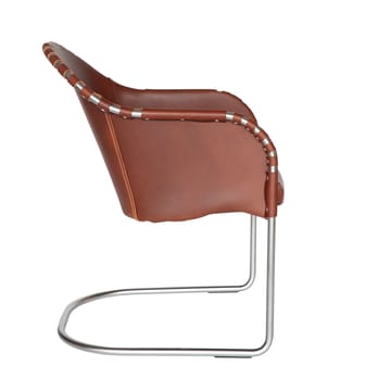Ingo V.I.P. lænestol - Læder brun vintage-mat chrome - Källemo