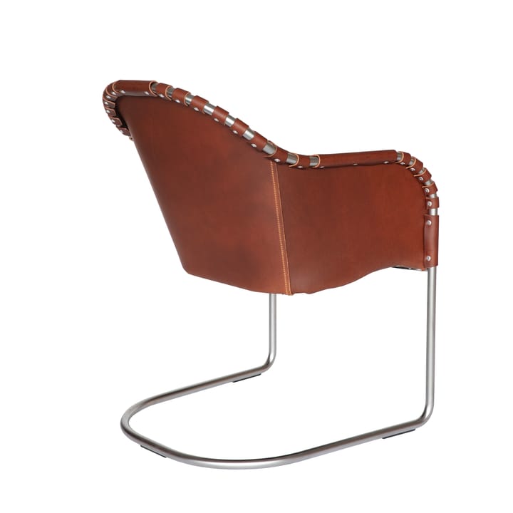 Ingo V.I.P. lænestol, Læder brun vintage-mat chrome Källemo