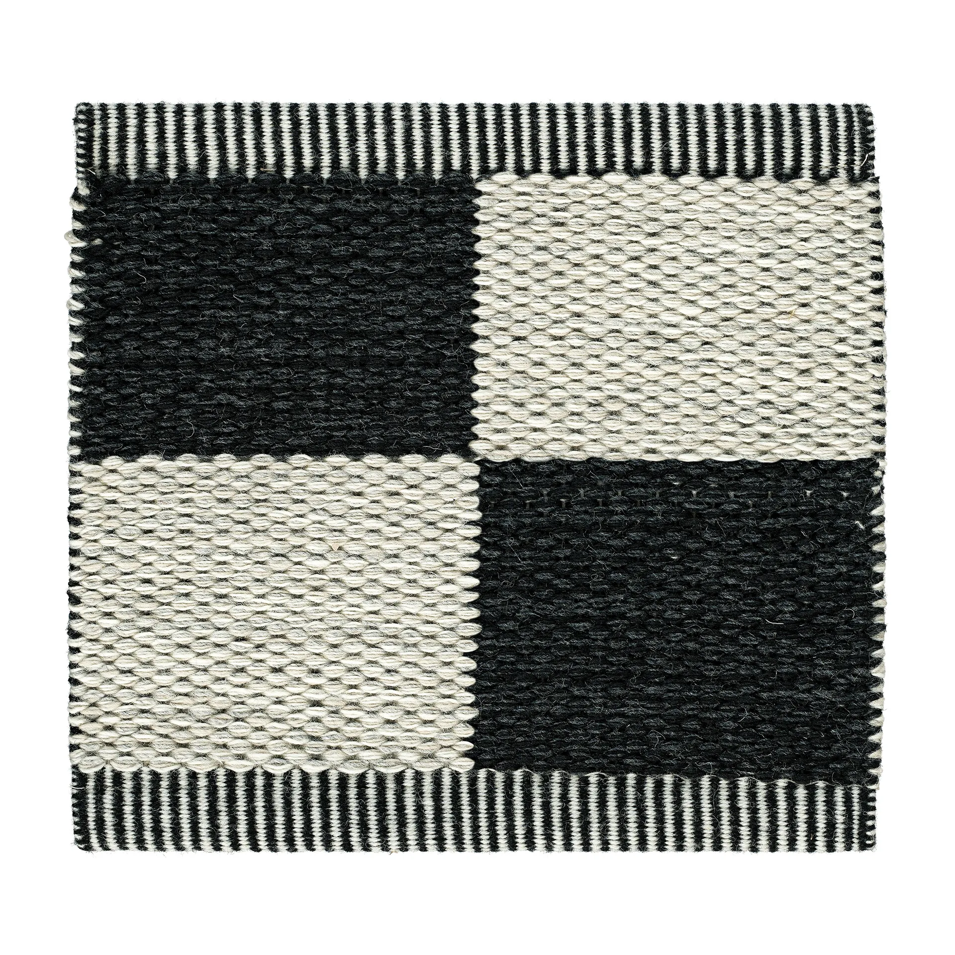 Checkerboard Icon tæppe 165x240 cm, Midnight black Kasthall