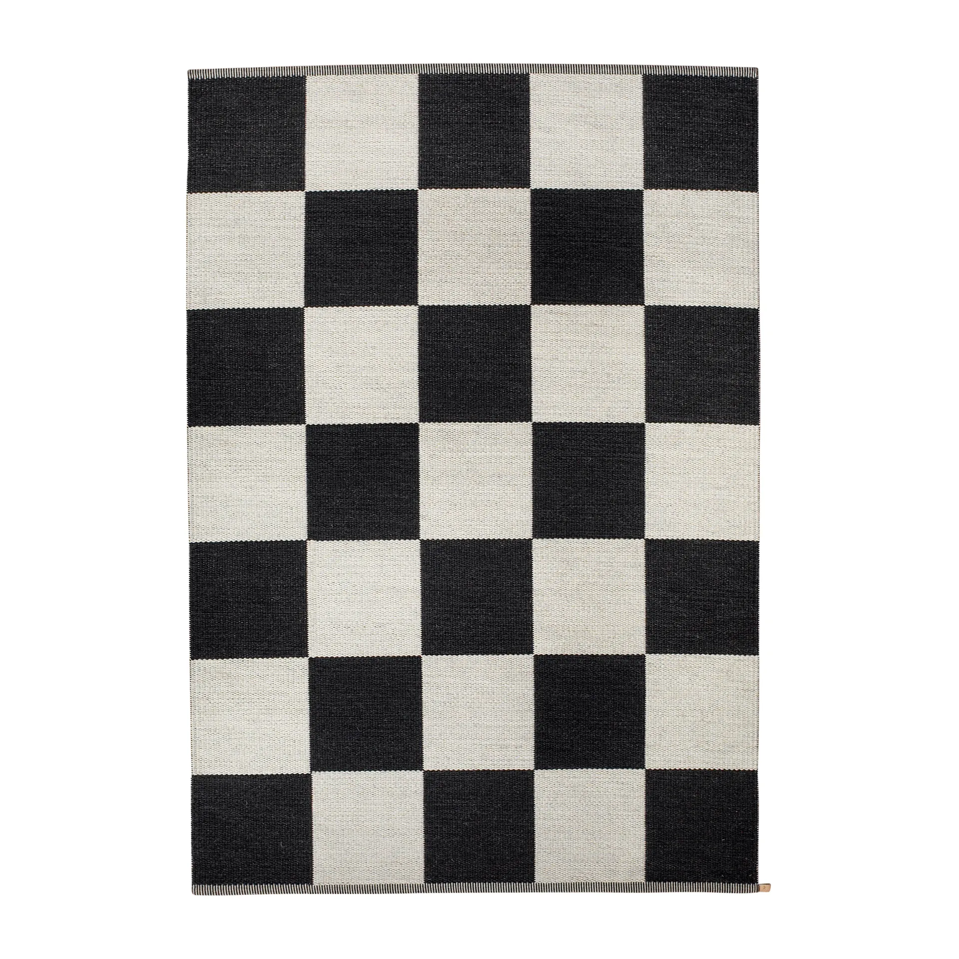 Checkerboard Icon tæppe 200x300 cm, Midnight black Kasthall