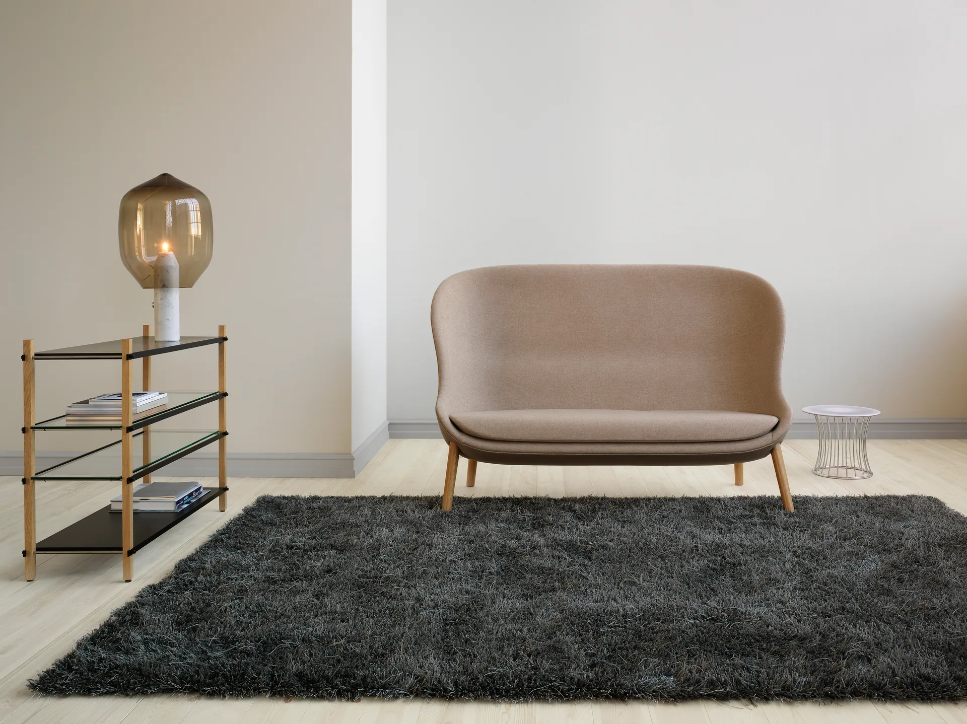 Moss tæppe 170x240 cm, Nickel grey Kasthall