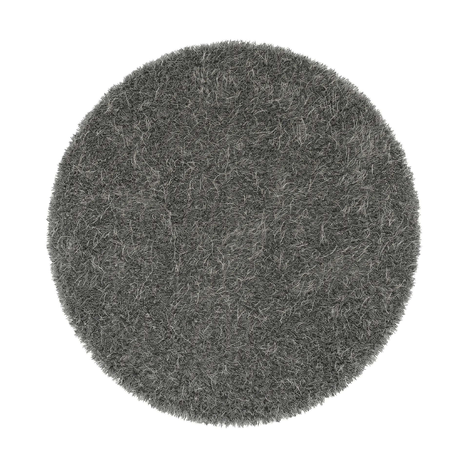 Kasthall Moss tæppe rundt Ø240 cm Nickel grey
