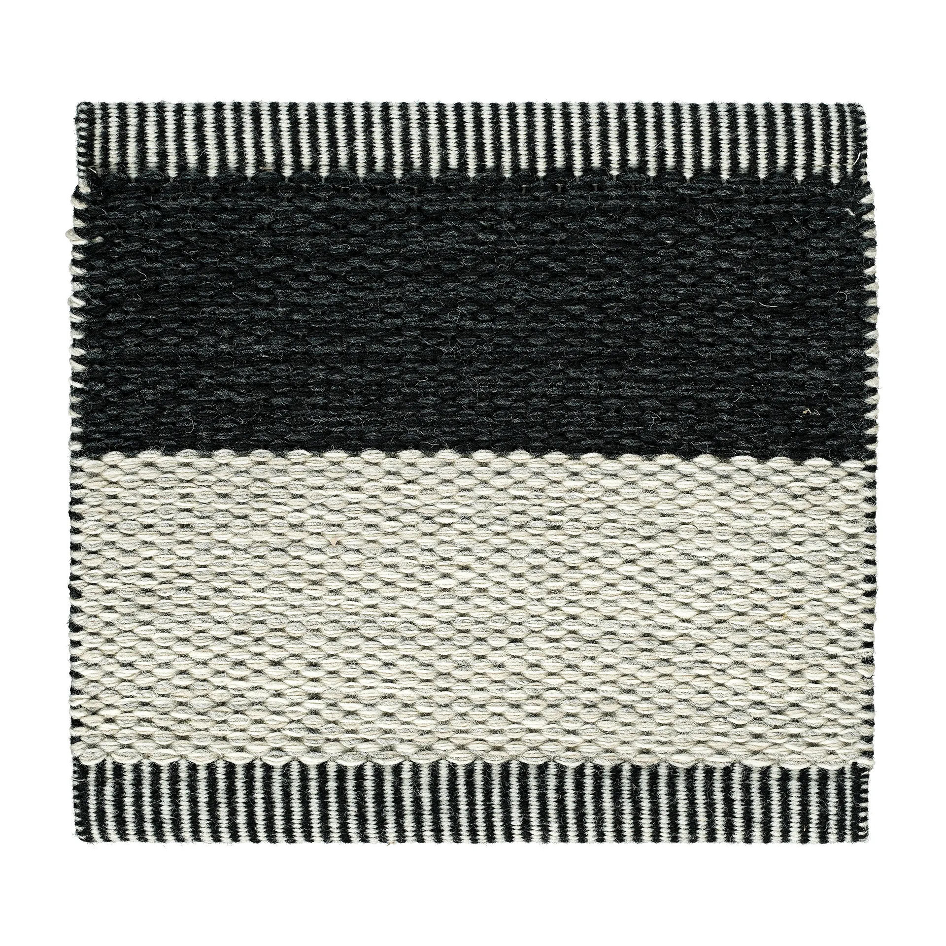 Wide Stripe Icon tæppe 195x300 cm, Midnight black Kasthall