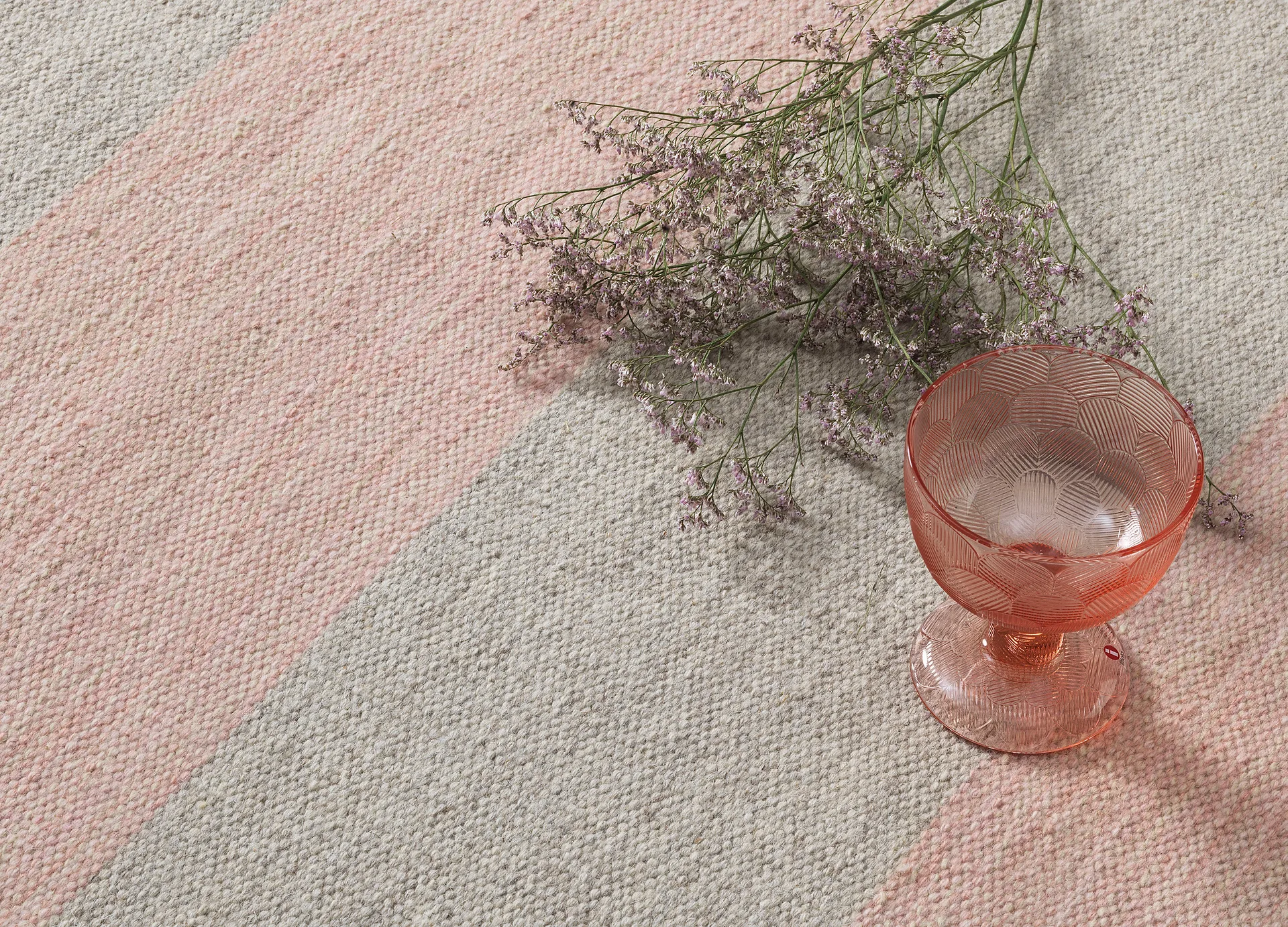 Allium Two Step tæppe, Powder, 200x300 cm Kateha