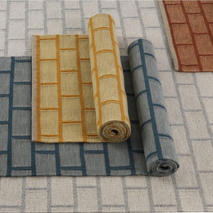 Brick tæppe - blue, 200x300 cm - Kateha