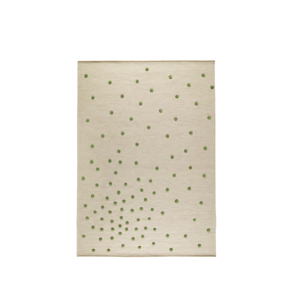 Bula tæppe, white/green, 170x240 cm Kateha