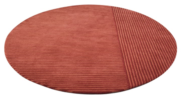 Dunes Straight tæppe rundt, dusty red, 220 cm Kateha