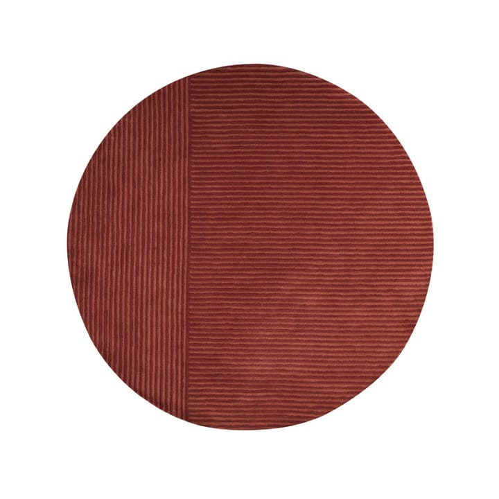 Dunes Straight tæppe rundt - dusty red, 220 cm - Kateha