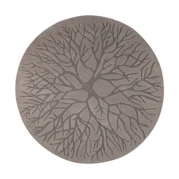 Fuglerede håndvævet tæppe Ø 220 cm - MD Brown - Kateha