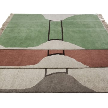 Silhouette flossa tæppe - dusty green, 170x240 cm - Kateha
