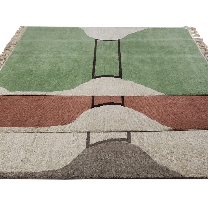 Silhouette flossa tæppe, dusty green, 170x240 cm Kateha