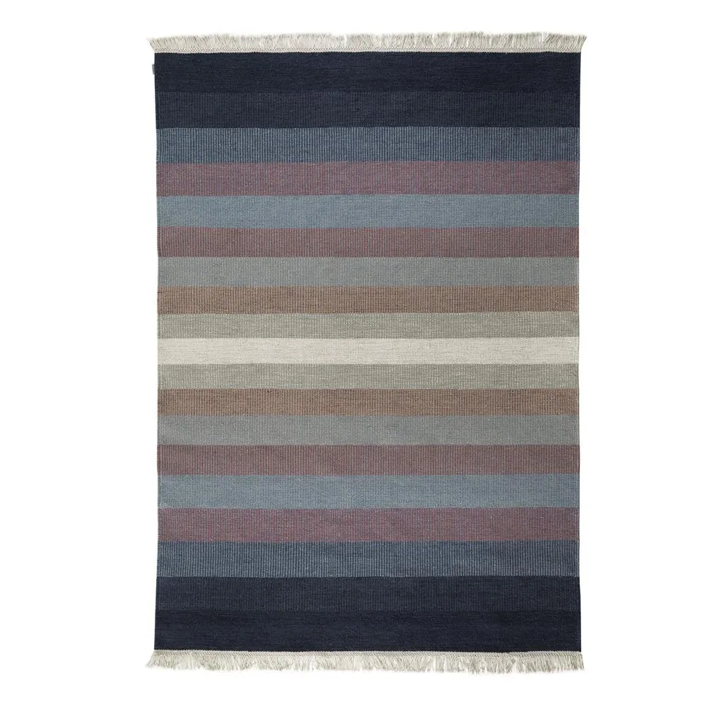 Tofta Wave tæppe 80x250 cm, Blue Kateha
