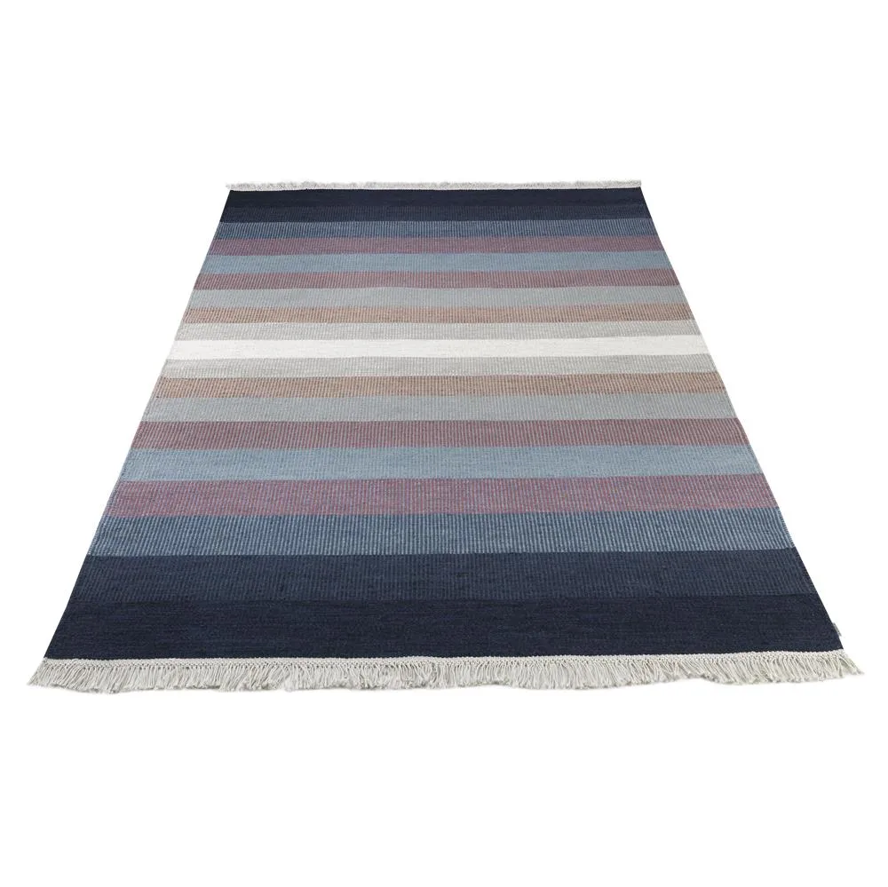 Tofta Wave tæppe 80x250 cm, Blue Kateha