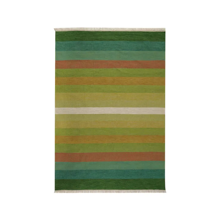 Tofta wave tæppe - Green, 200x300 cm - Kateha
