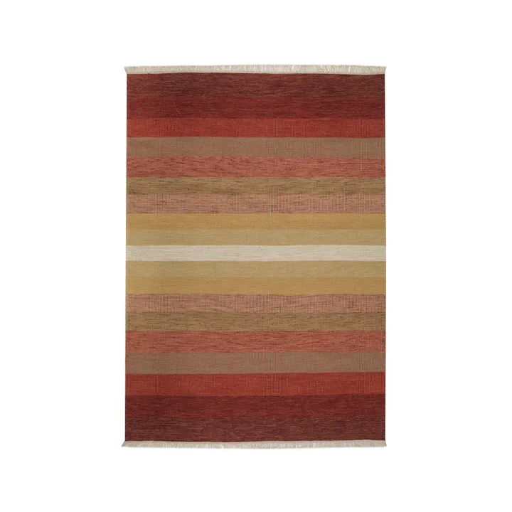 Tofta wave tæppe - Red, 170x240 cm - Kateha