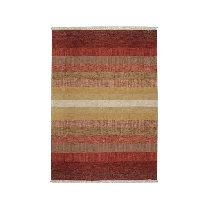 Tofta wave tæppe - Red, 200x300 cm - Kateha