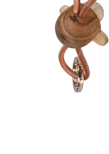 Kaj Bojesen abe nøglering - Teak-limbatræ, naturlæder - Kay Bojesen Denmark