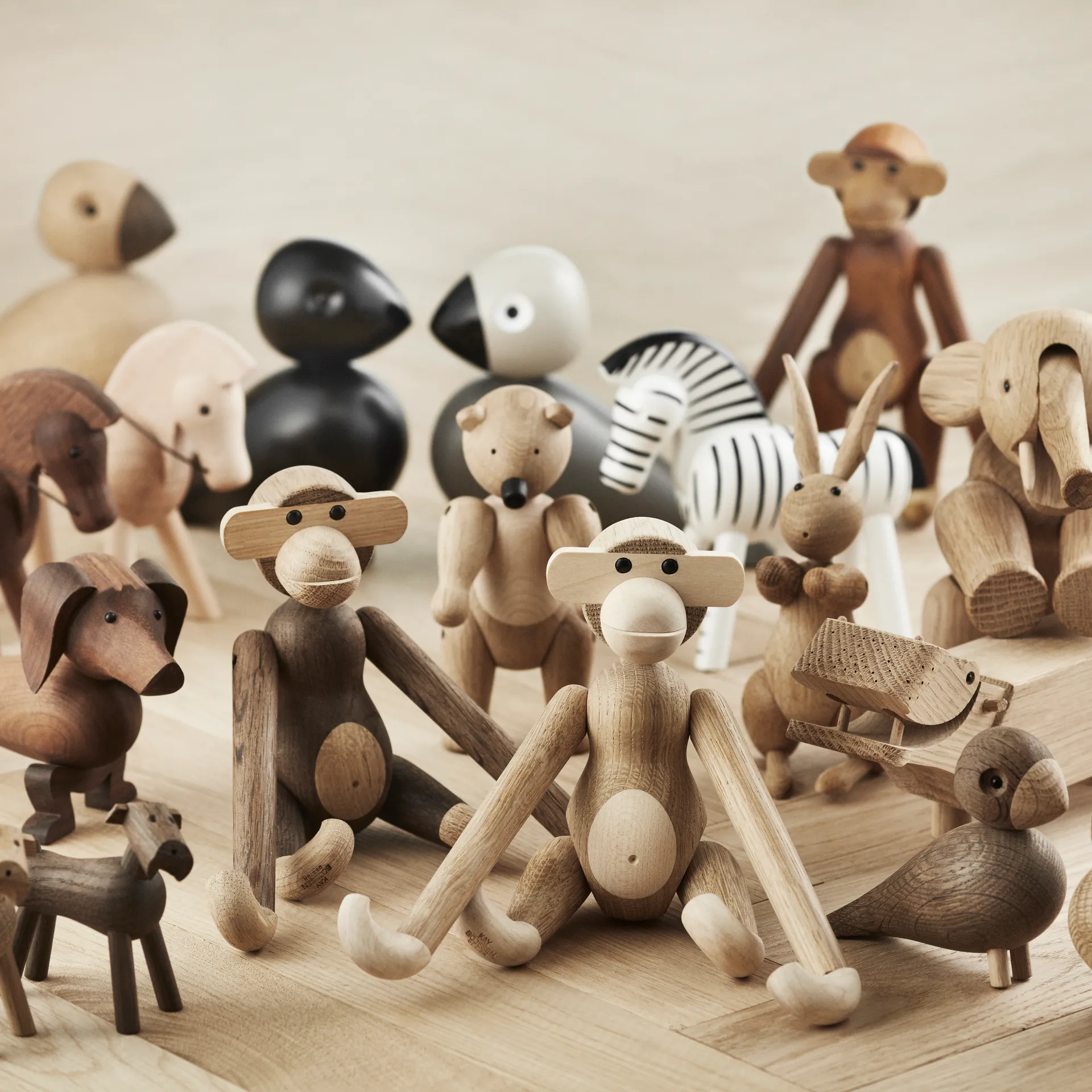 Kay Bojesen abe 20 cm, Ubehandlet eg og ahorn Kay Bojesen Denmark