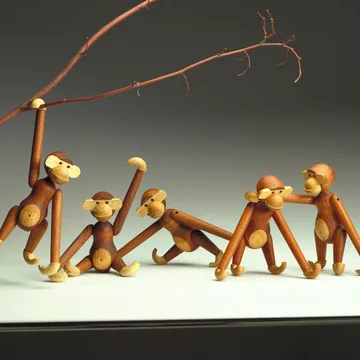 Kay Bojesen abe lille - Teak-limbatræ, 20 cm - Kay Bojesen Denmark