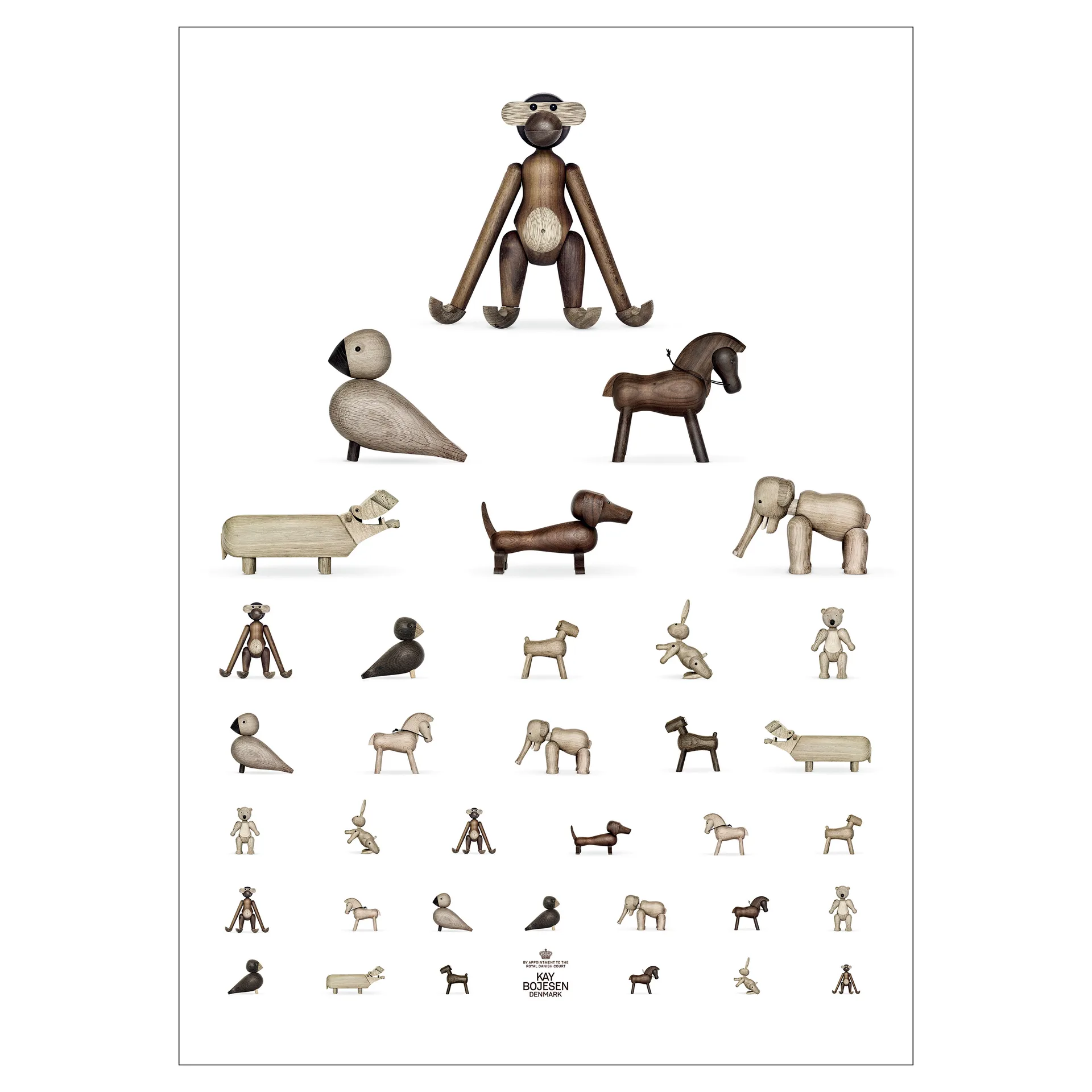 Kay Bojesen plakat dyr, 50x70 cm Kay Bojesen Denmark