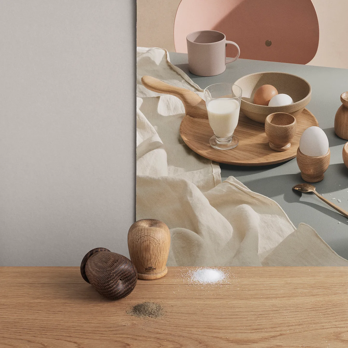 Kay Bojesen salt- og pebersæt, Eg/Røget eg Kay Bojesen Denmark