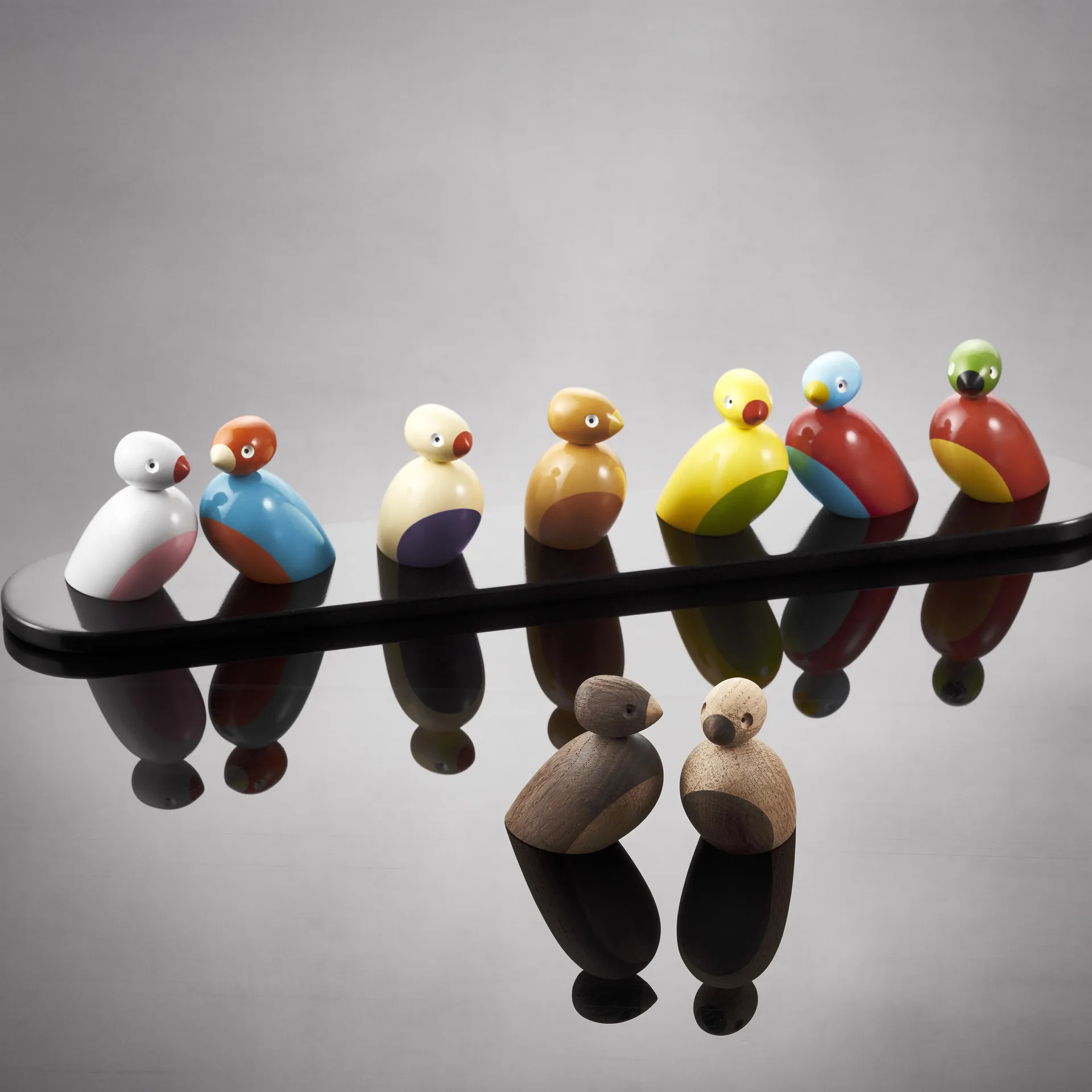 Kay Bojesen spurve 2 stk, Ek Kay Bojesen Denmark