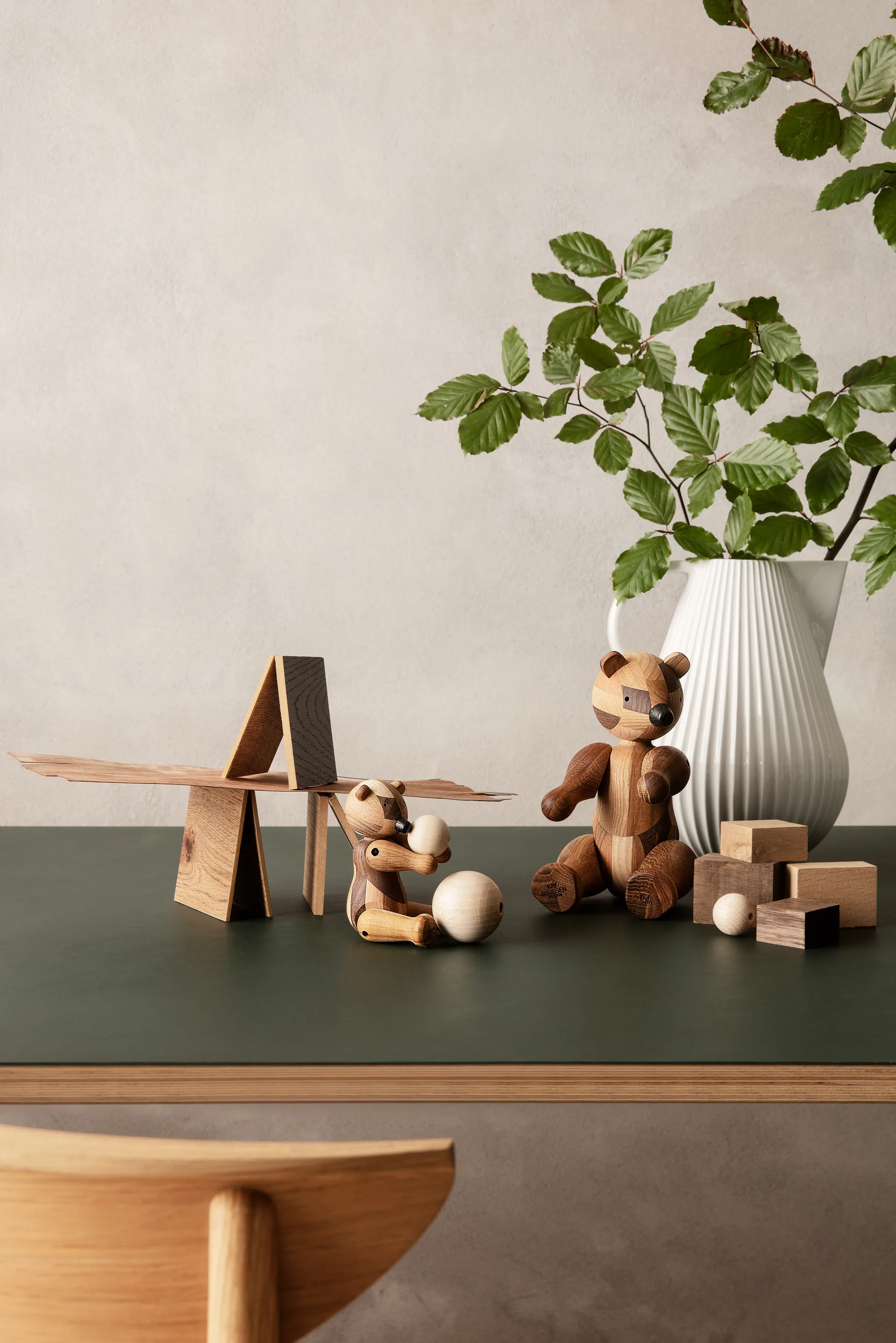 Kay Bojesen træbjørn jubilæumsudgave mixed wood, Lille Kay Bojesen Denmark