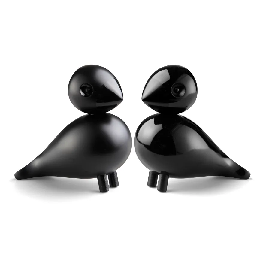Kay Bojesen Denmark Kay Bojesen træfigur lovebirds set Sort, 8,8 cm