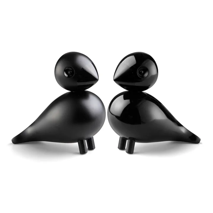 Kay Bojesen Turtelduer - Sort, 2-pakke, 8,8 cm - Kay Bojesen Denmark
