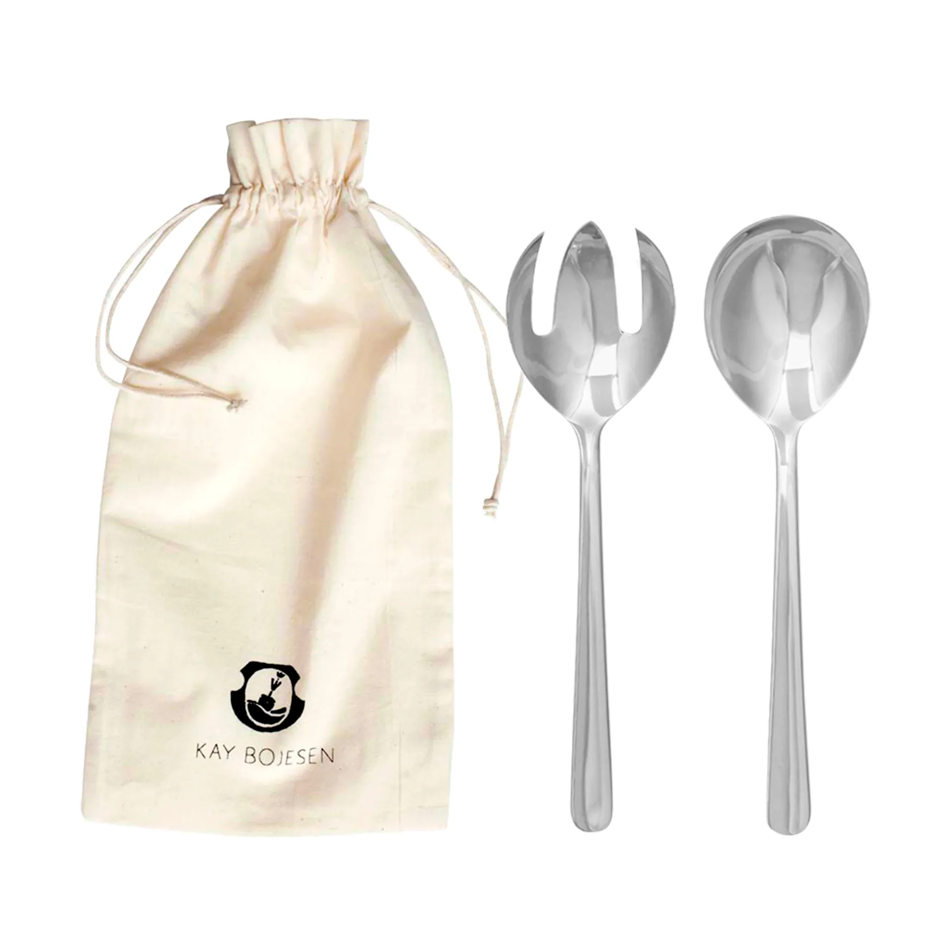 Grand Prix salatbestik 23,5 cm 2 dele, Polished steel Kay Bojesen