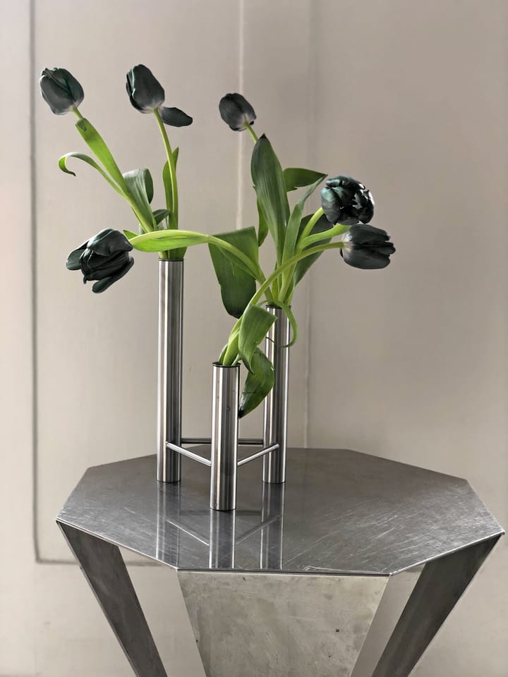 VISTA vase og lysestage - Matte steel - Kay Bojesen