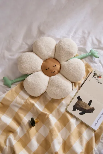 Blomma pude - Hvid-grøn-gul - Kid's Concept