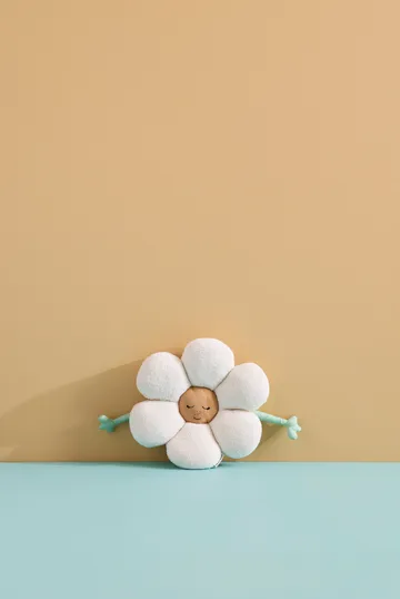 Blomma pude - Hvid-grøn-gul - Kid's Concept