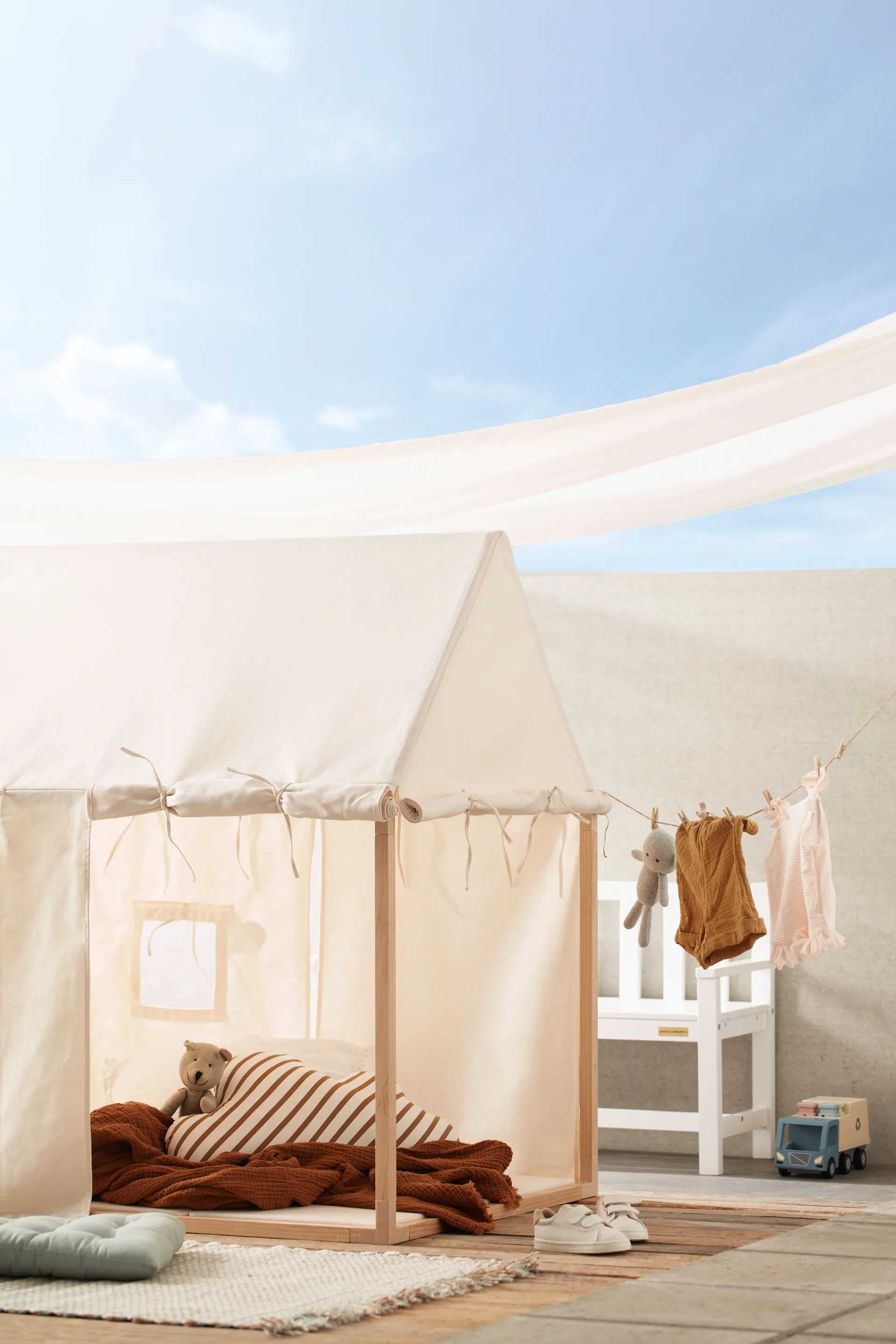 Kid's Base legehustelt, Naturhvid Kid's Concept