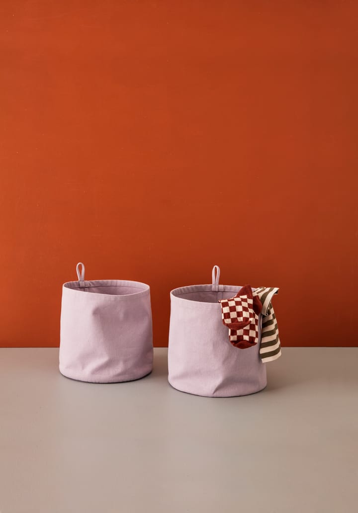 Kid's Base opbevaring tekstil cylinder 2-pak - Lilla - Kid's Concept