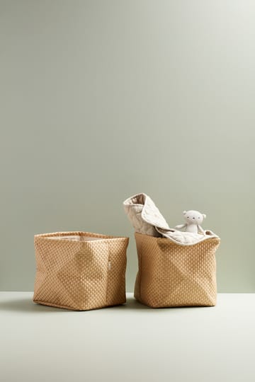 Kid's Base opbevaringsboks 2-pak 30x30 cm - Natur - Kid's Concept
