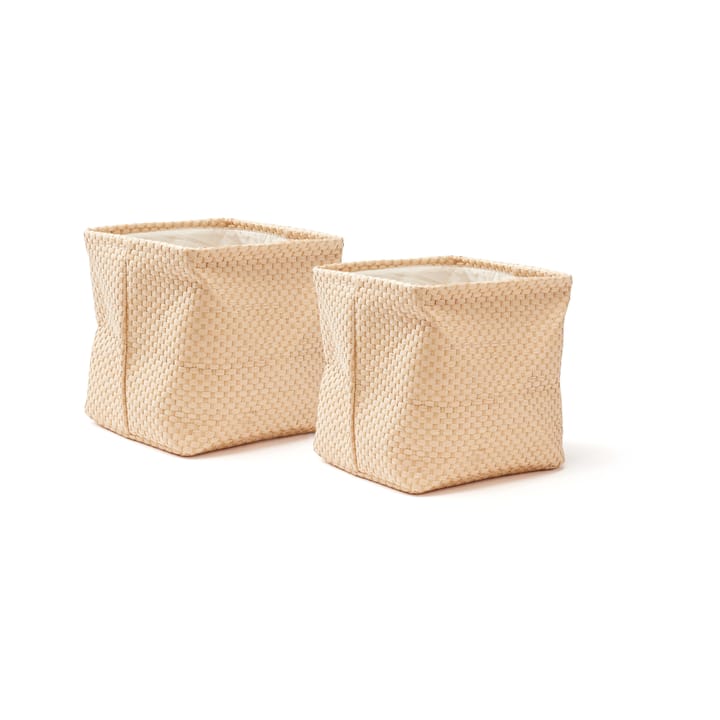 Kid's Base opbevaringsboks 2-pak 30x30 cm - Natur - Kid's Concept