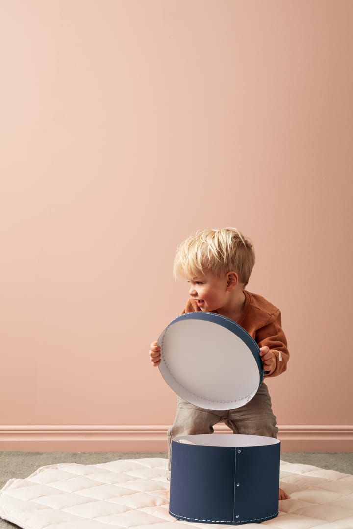 Kid's Base opbevaringsboks rund 2 dele, Mørkeblå Kid's Concept