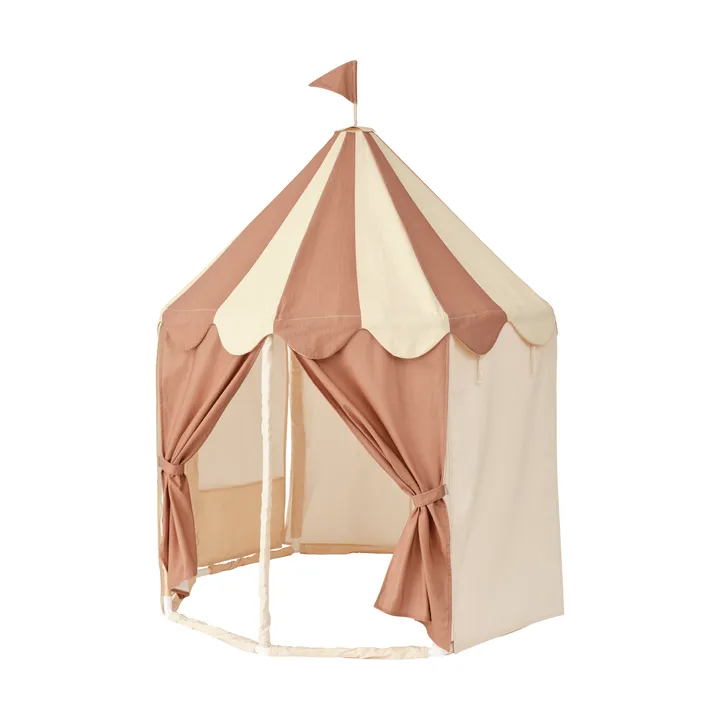 Kid's Base pavillontelt - Stribet brun - Kid's Concept