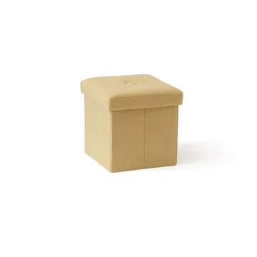 Kid's Base siddepuf med opbevaring - Gul - Kid's Concept